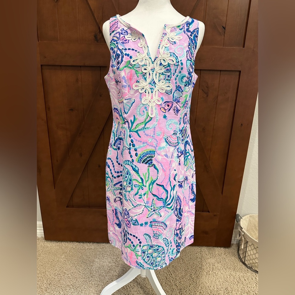 NWT Lilly Pulitzer Gabby Stretch Shift in Lilac Freesi - Size 8